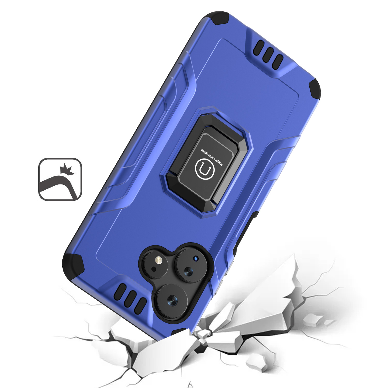 For Boost Celero 3 Plus 2024 (7.0") Hybrid Ring Kickstand Shockproof Case Cover - 第 21/41 張圖片