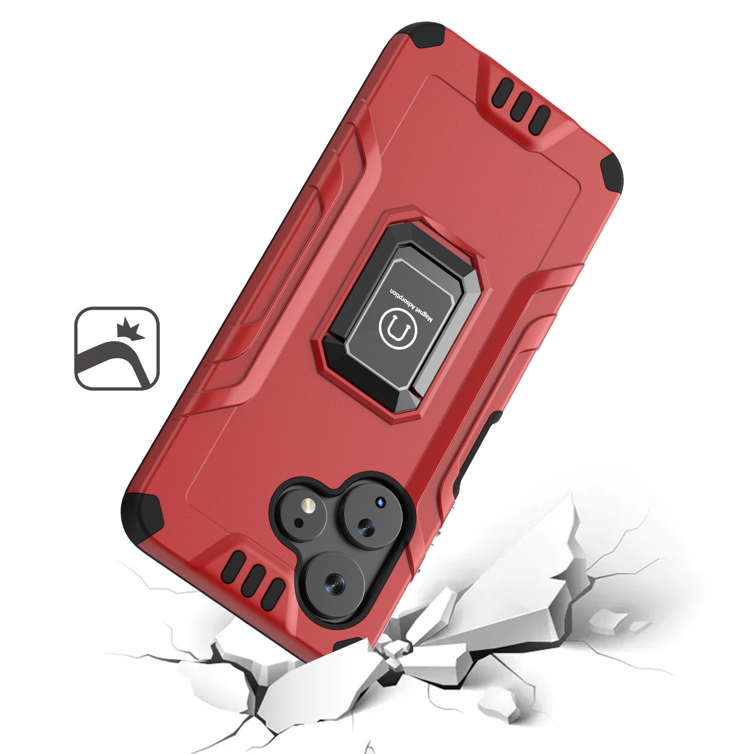 For Boost Celero 3 Plus 2024 (7.0") Hybrid Ring Kickstand Shockproof Case Cover - 第 29/41 張圖片