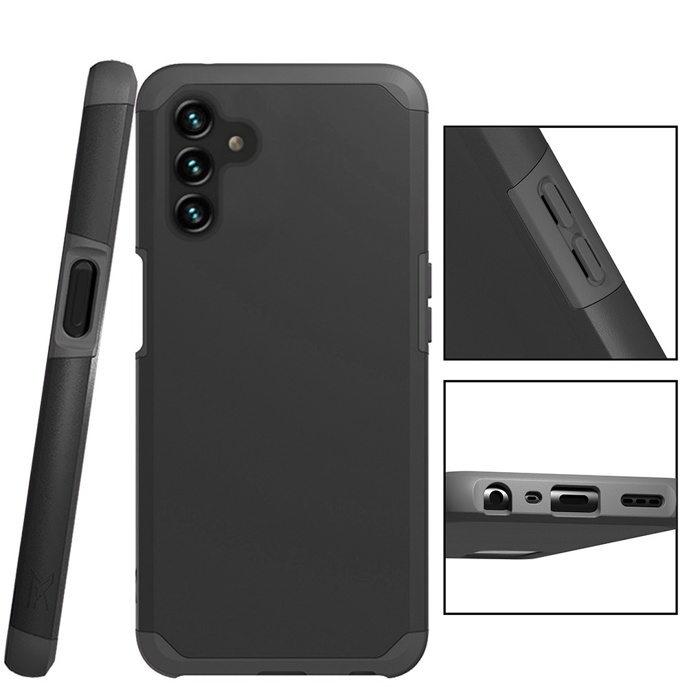 Funda rígida TPU para PC de doble capa híbrida resistente delgada 2 en 1 Smart Debut para Cricket - Imagen 15 de 55