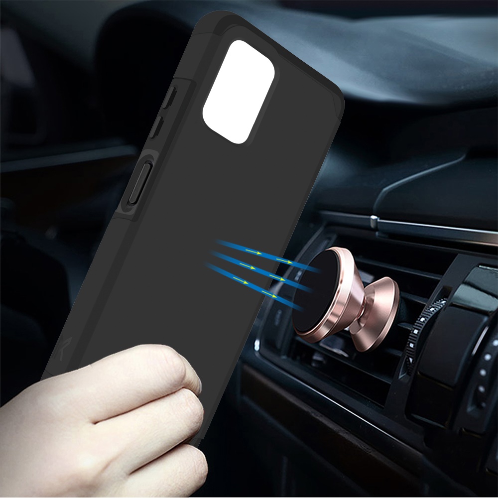 Funda rígida TPU para PC de doble capa híbrida resistente delgada 2 en 1 Smart Debut para Cricket - Imagen 14 de 55