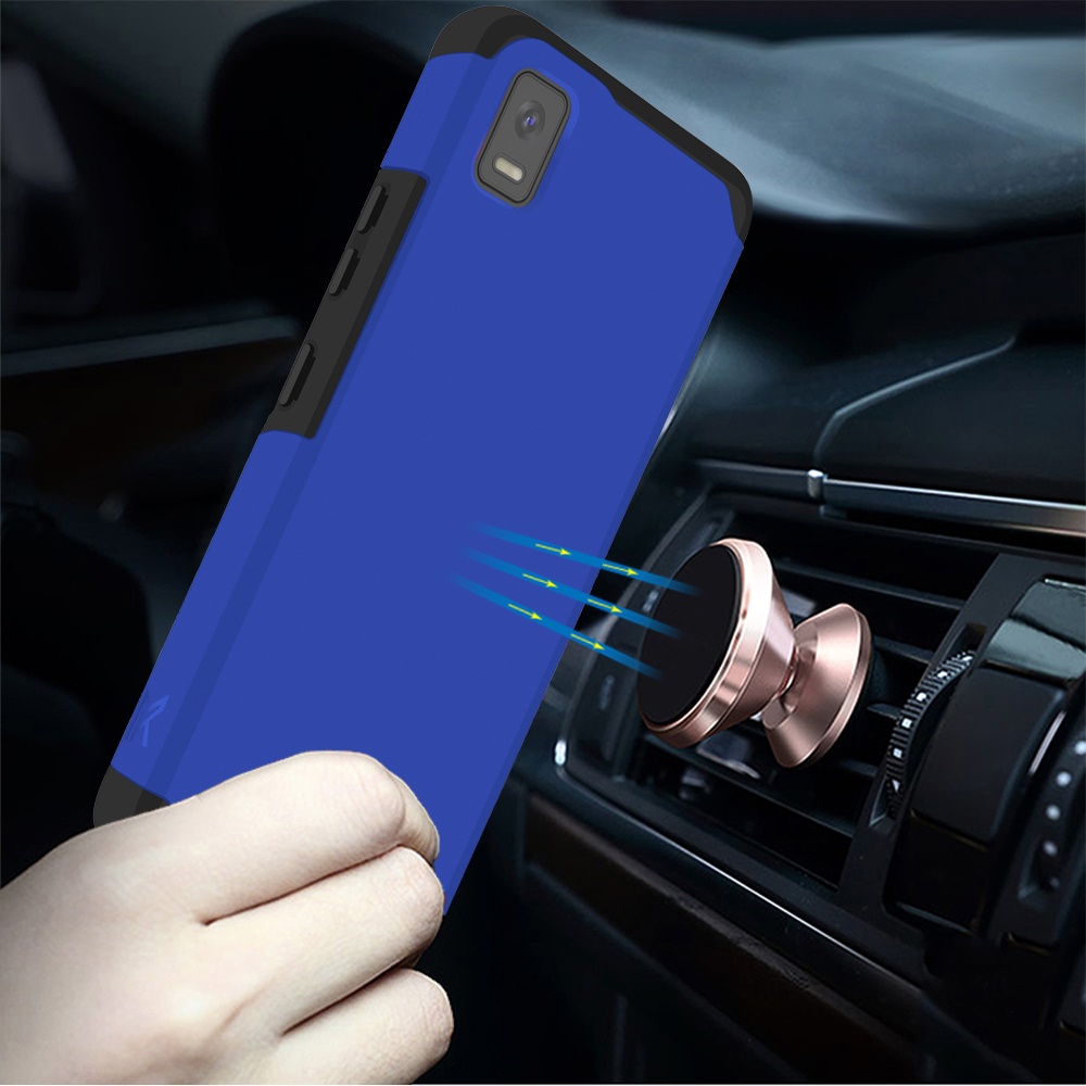 Funda rígida TPU para PC de doble capa híbrida resistente delgada 2 en 1 Smart Debut para Cricket - Imagen 23 de 55