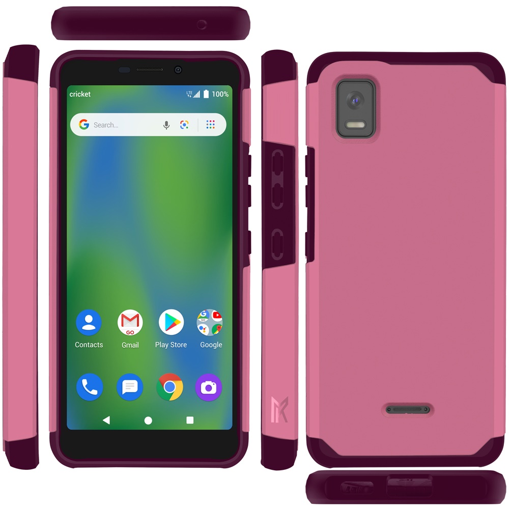 Funda rígida TPU para PC de doble capa híbrida resistente delgada 2 en 1 Smart Debut para Cricket - Imagen 29 de 55