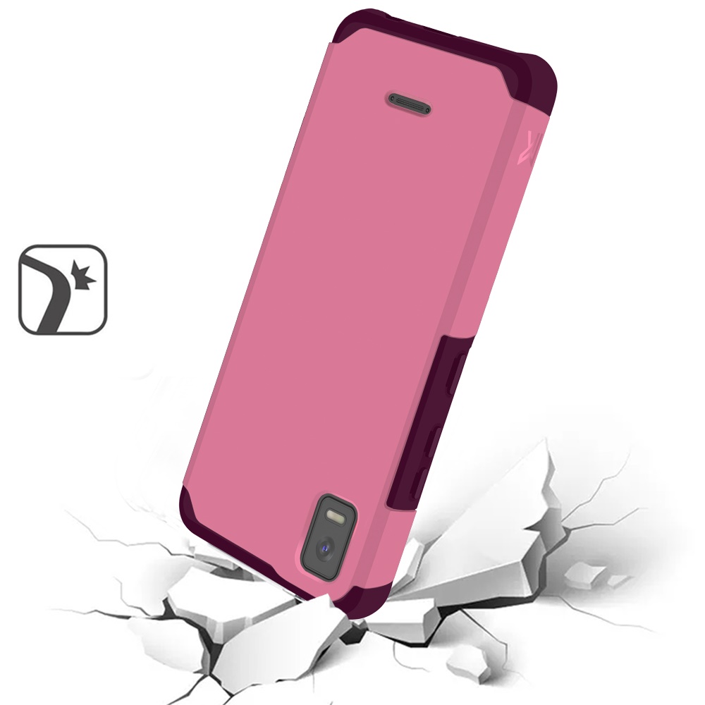 Funda rígida TPU para PC de doble capa híbrida resistente delgada 2 en 1 Smart Debut para Cricket - Imagen 31 de 55