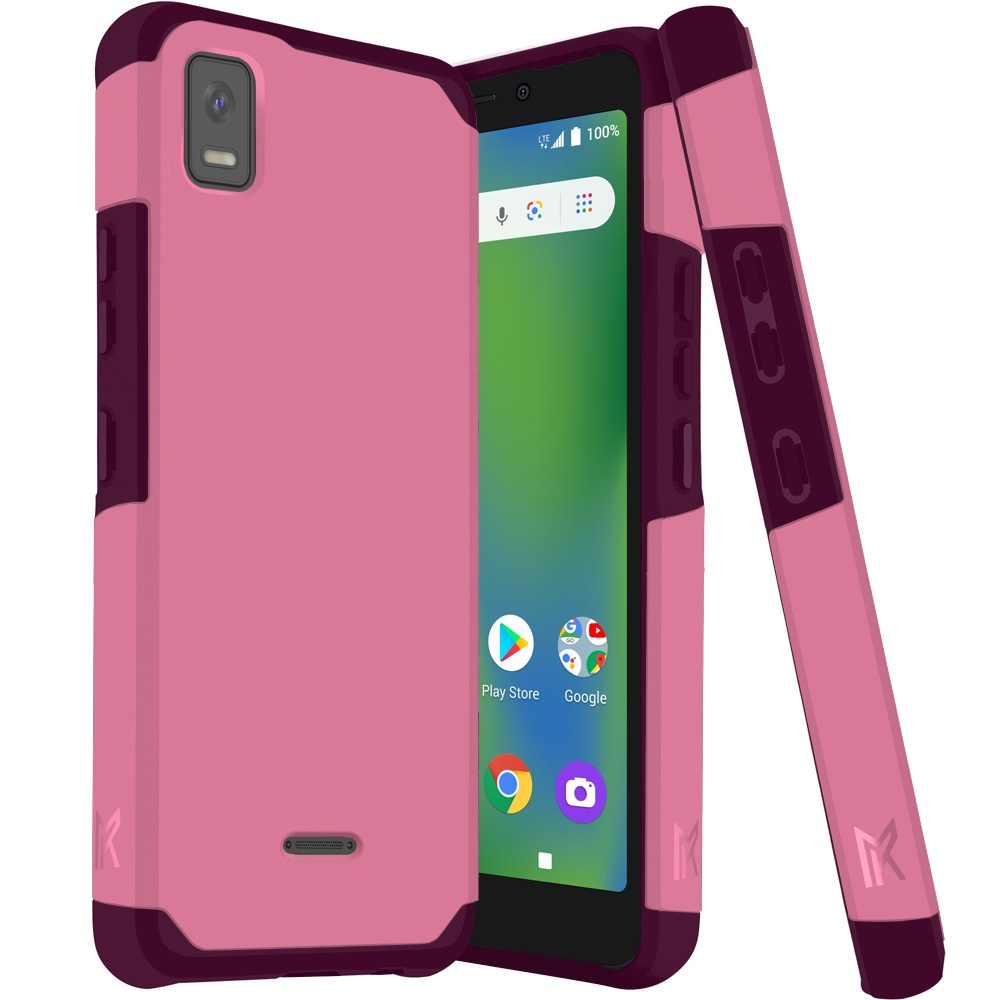 Funda rígida TPU para PC de doble capa híbrida resistente delgada 2 en 1 Smart Debut para Cricket - Imagen 30 de 55