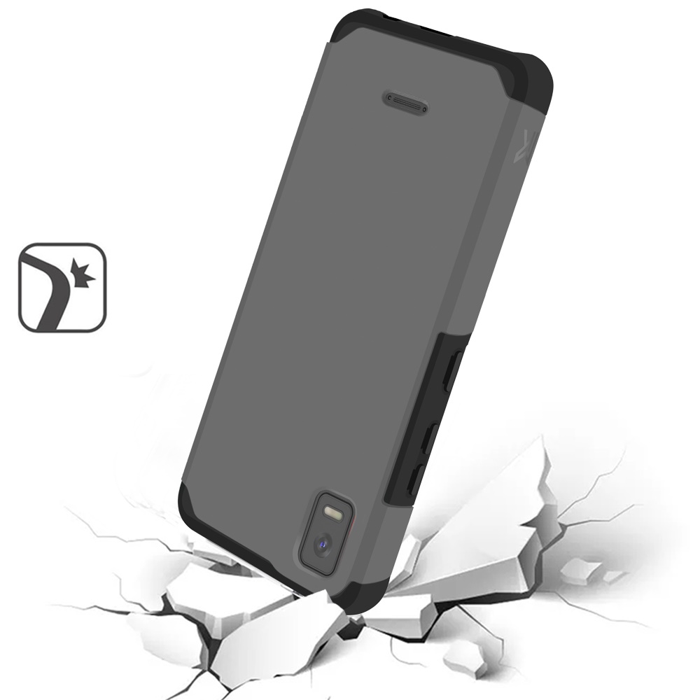 Funda rígida TPU para PC de doble capa híbrida resistente delgada 2 en 1 Smart Debut para Cricket - Imagen 40 de 55