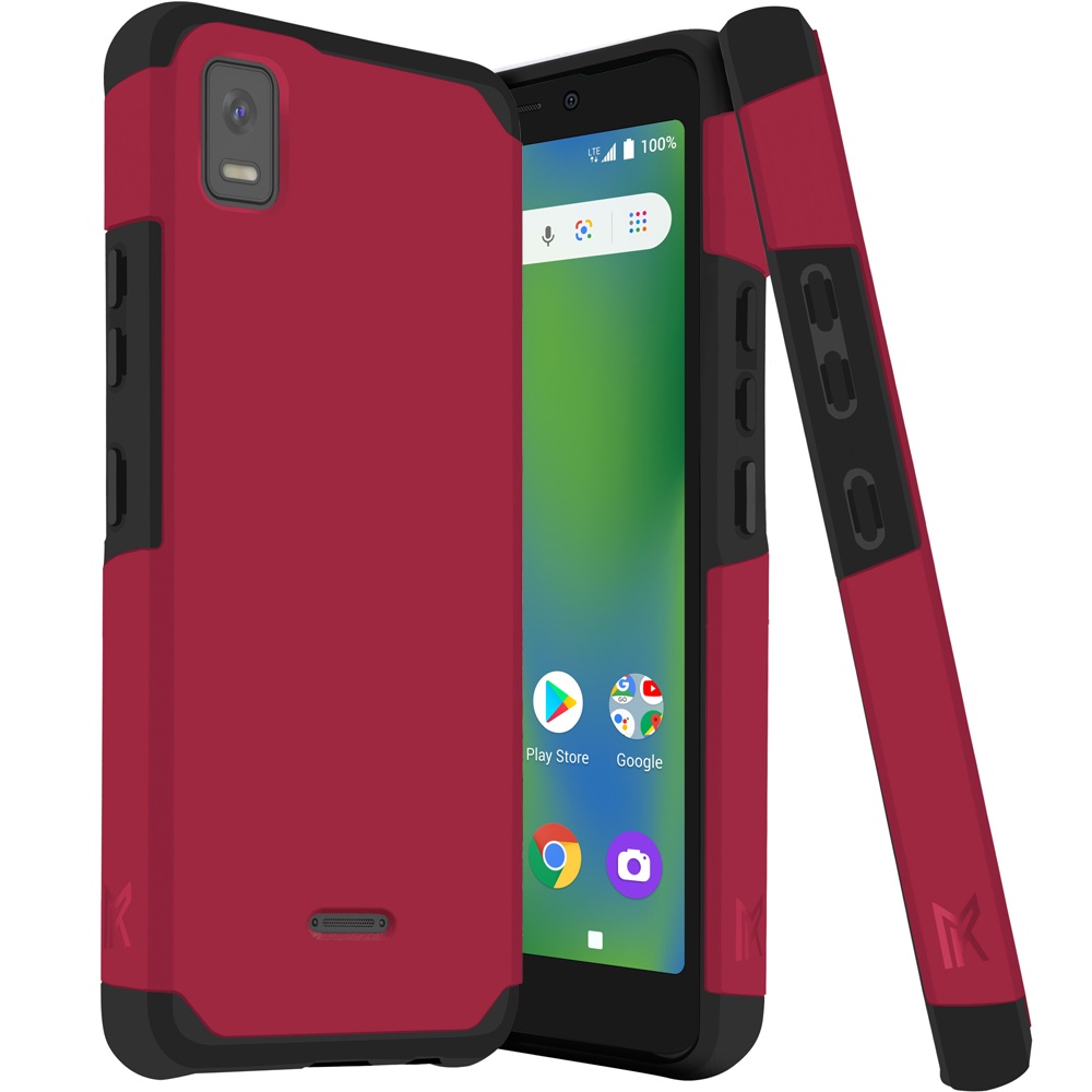 Funda rígida TPU para PC de doble capa híbrida resistente delgada 2 en 1 Smart Debut para Cricket - Imagen 48 de 55