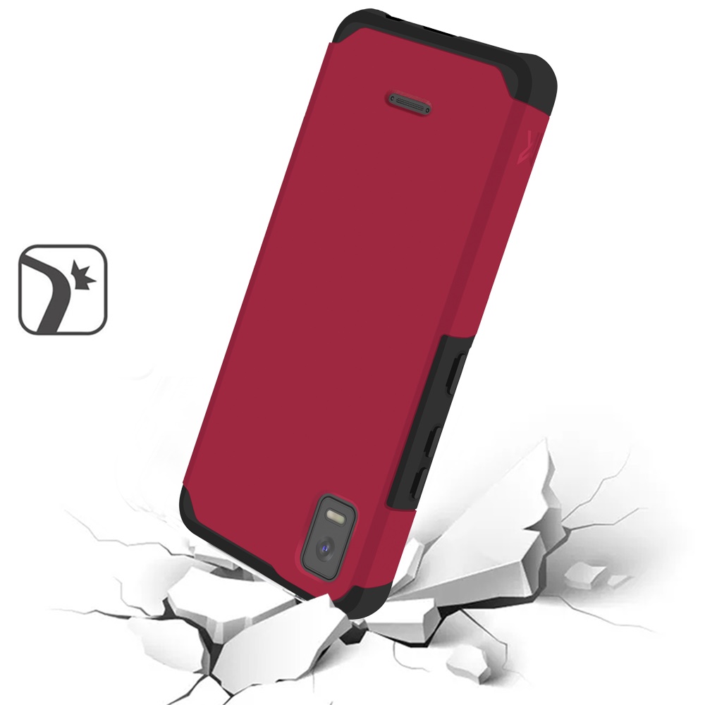 Funda rígida TPU para PC de doble capa híbrida resistente delgada 2 en 1 Smart Debut para Cricket - Imagen 49 de 55