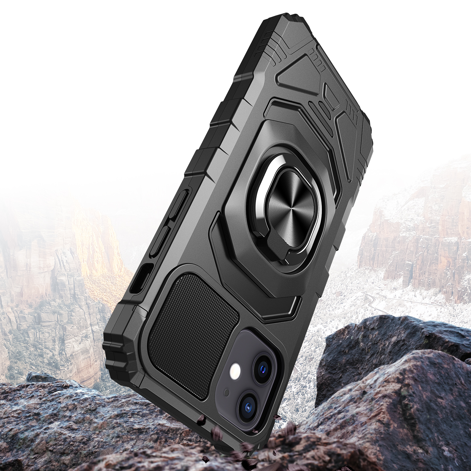 Für Cricket Ovation 3 Hybrid Dual Layer 360° Magnet Ring Ständer Hard Case Cover - Bild 14 von 33