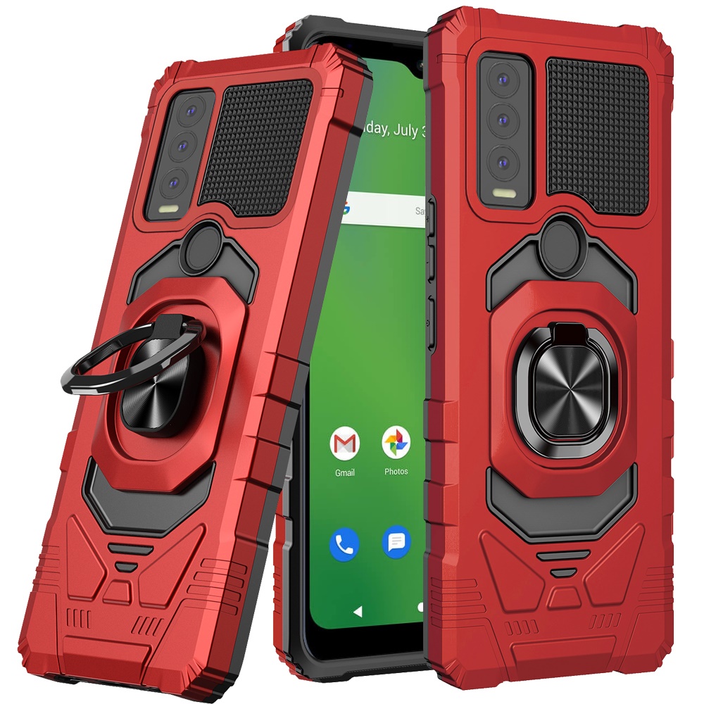 Für Cricket Ovation 3 Hybrid Dual Layer 360° Magnet Ring Ständer Hard Case Cover - Bild 26 von 33