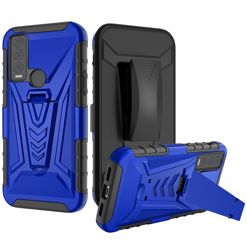 Funda híbrida con clip de cinturón giratorio para Cricket Ovation 3 con soporte blindaje de poliuretano termoplástico - Imagen 17 de 29
