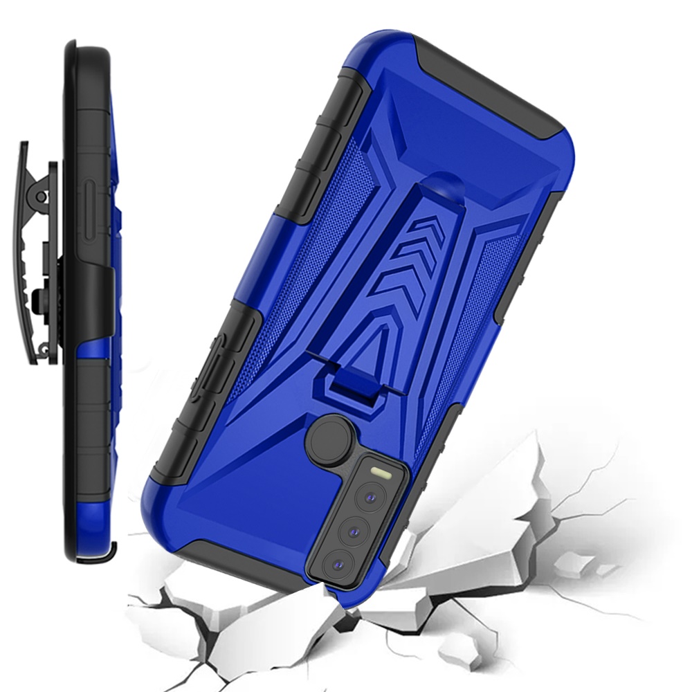 Funda híbrida con clip de cinturón giratorio para Cricket Ovation 3 con soporte blindaje de poliuretano termoplástico - Imagen 19 de 29