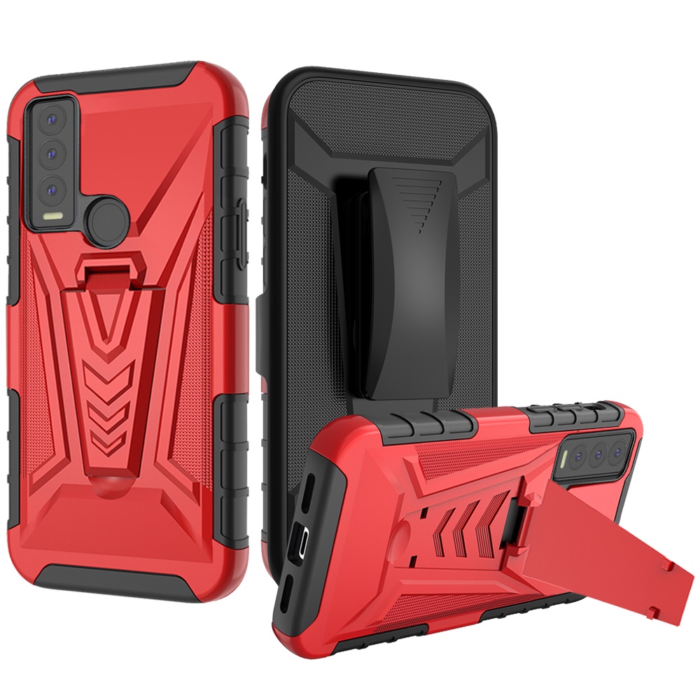 Funda híbrida con clip de cinturón giratorio para Cricket Ovation 3 con soporte blindaje de poliuretano termoplástico - Imagen 24 de 29