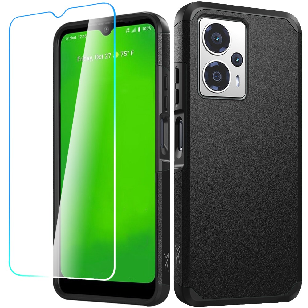 For Cricket Outlast 5G (2024) Hybrid 2in1 TPU Rubber Screen Protector Case Cover - Picture 12 of 80