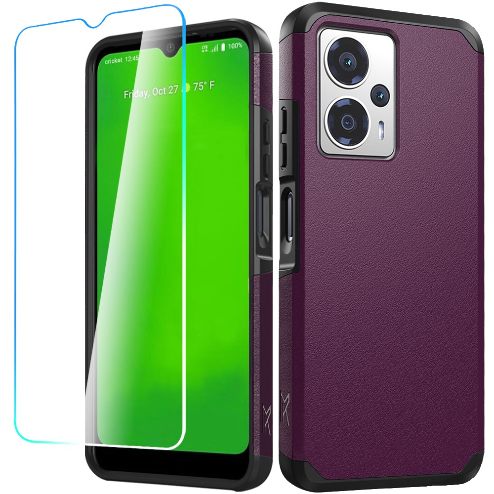 For Cricket Outlast 5G (2024) Hybrid 2in1 TPU Rubber Screen Protector Case Cover - Picture 45 of 80