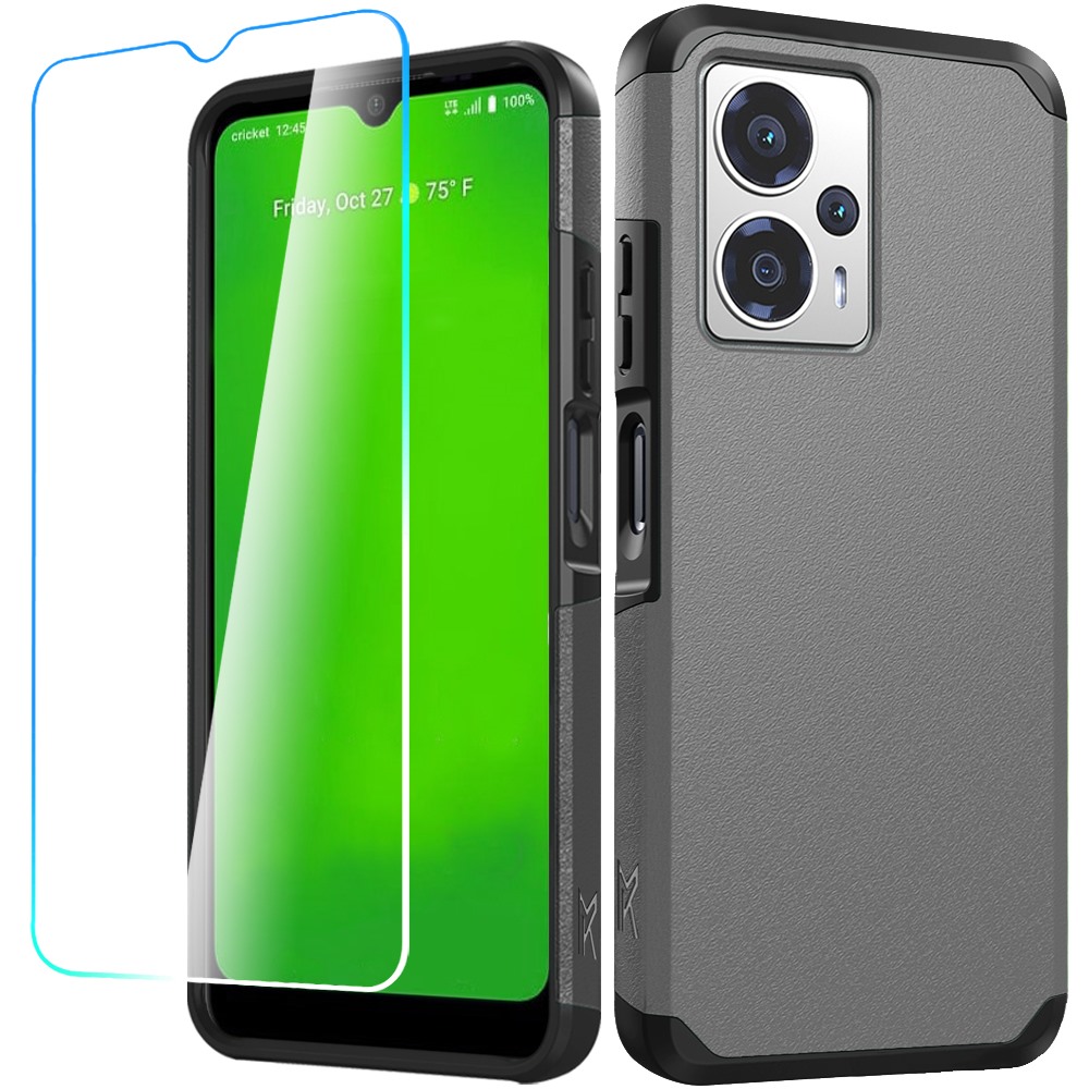 For Cricket Outlast 5G (2024) Hybrid 2in1 TPU Rubber Screen Protector Case Cover - Picture 34 of 80