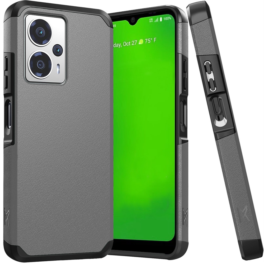 For Cricket Outlast 5G (2024) Hybrid 2in1 TPU Rubber Screen Protector Case Cover - Picture 37 of 80