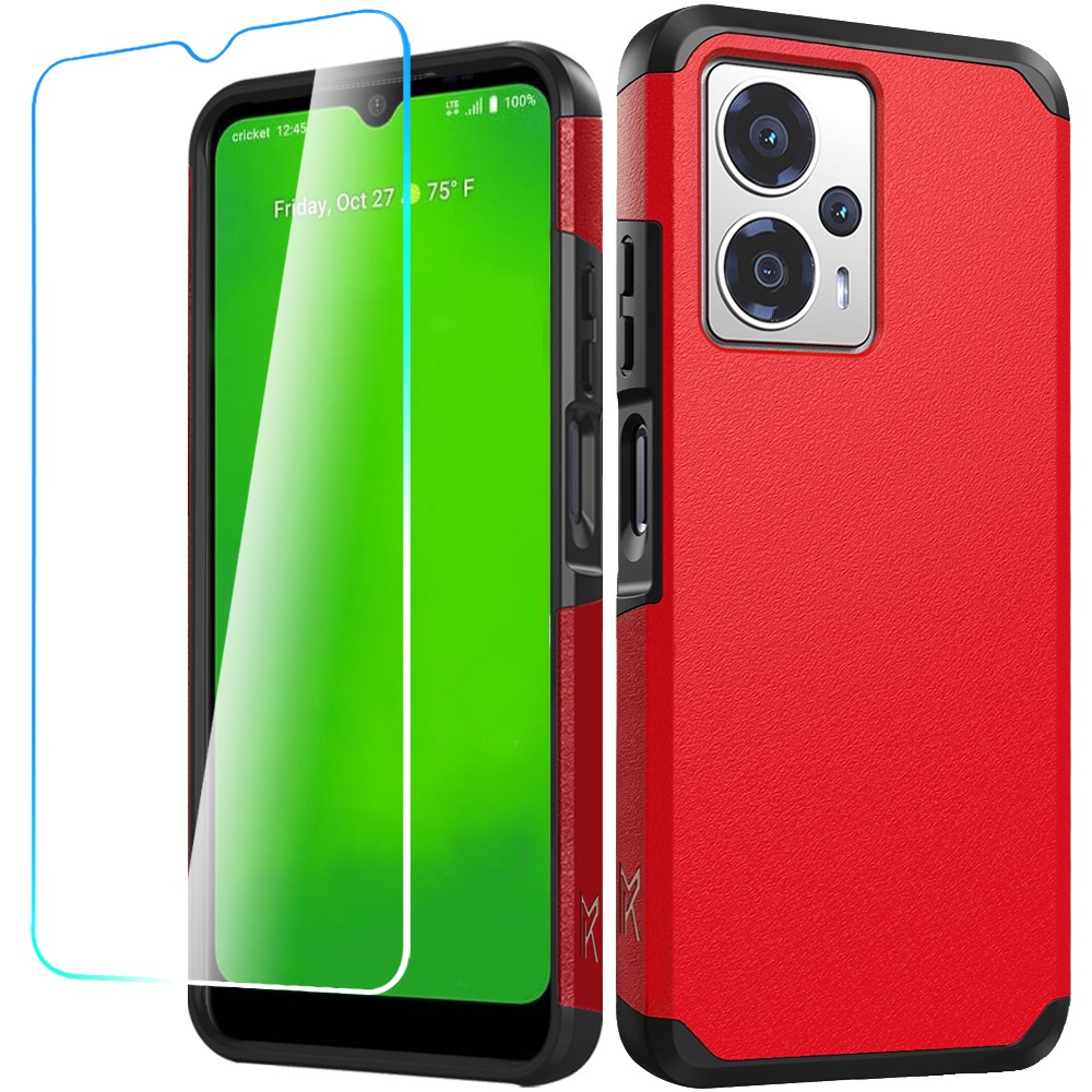 For Cricket Outlast 5G (2024) Hybrid 2in1 TPU Rubber Screen Protector Case Cover - Picture 69 of 80