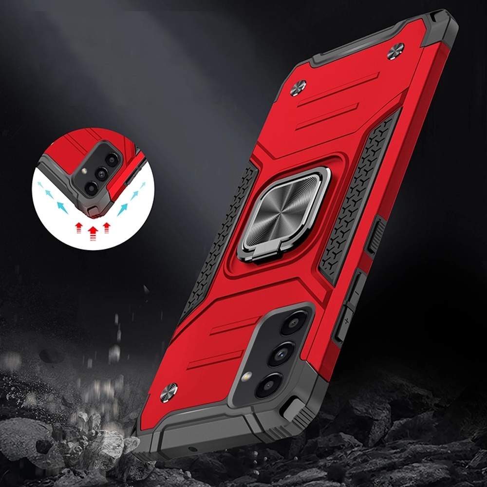 Funda protectora híbrida con soporte de anillo a prueba de golpes para Samsung Galaxy A14 5G blindaje - Imagen 24 de 59