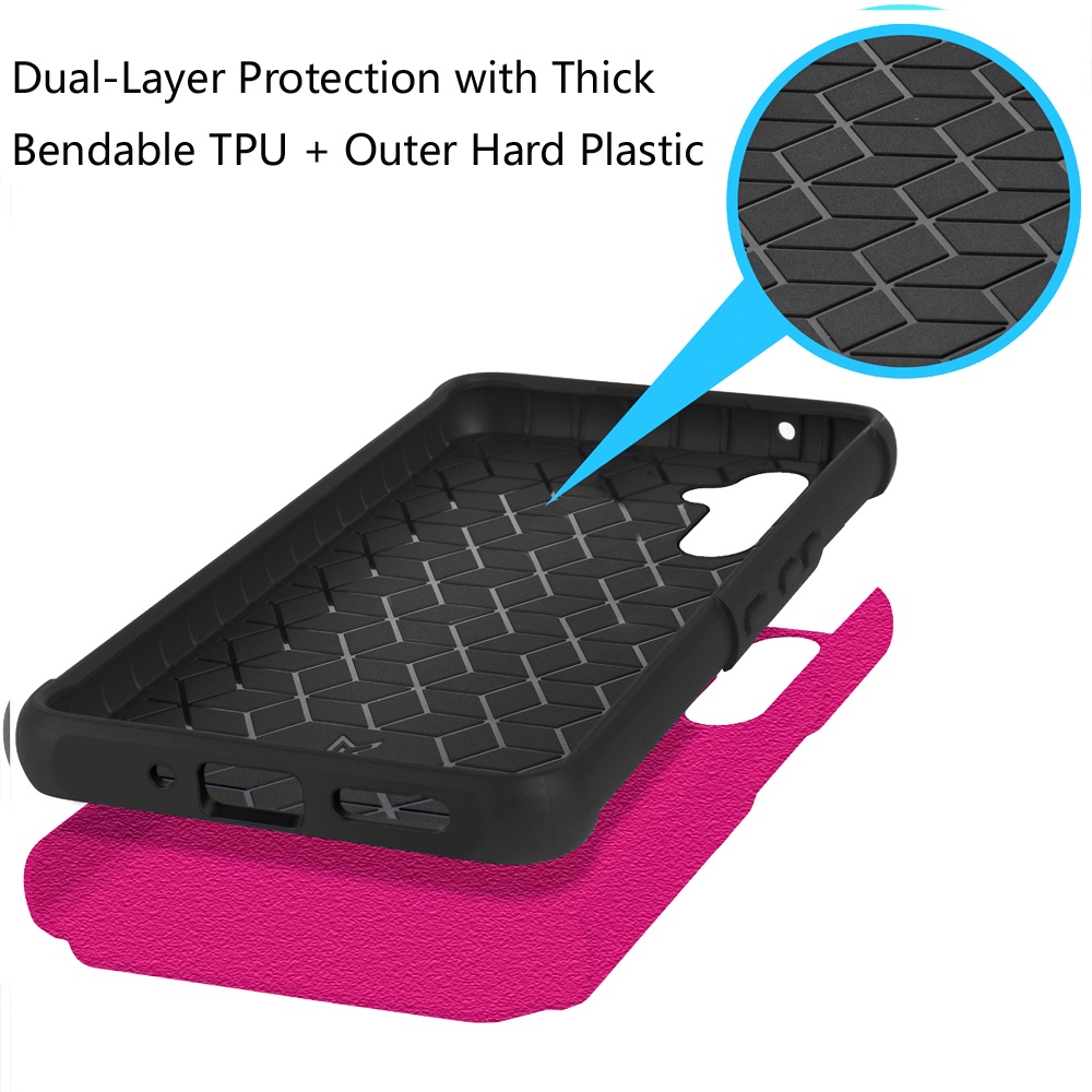 Funda protectora de goma híbrida de doble capa con absorción de impactos para Samsung Galaxy A15 5G - Imagen 39 de 74