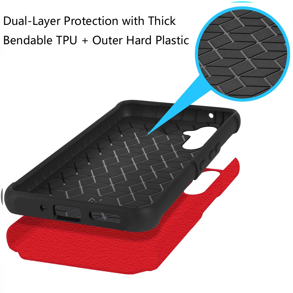 Funda protectora de goma híbrida de doble capa con absorción de impactos para Samsung Galaxy A15 5G - Imagen 27 de 74
