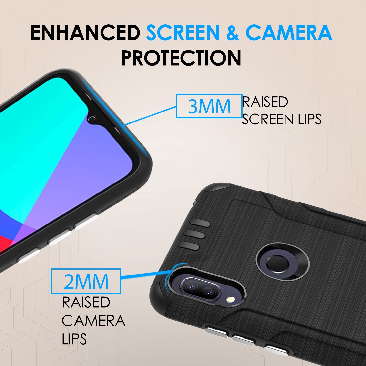 For Samsung Galaxy A15 5G Hybrid Dual Layer Slim Brush Texture TPU Case Cover - 第 19/83 張圖片
