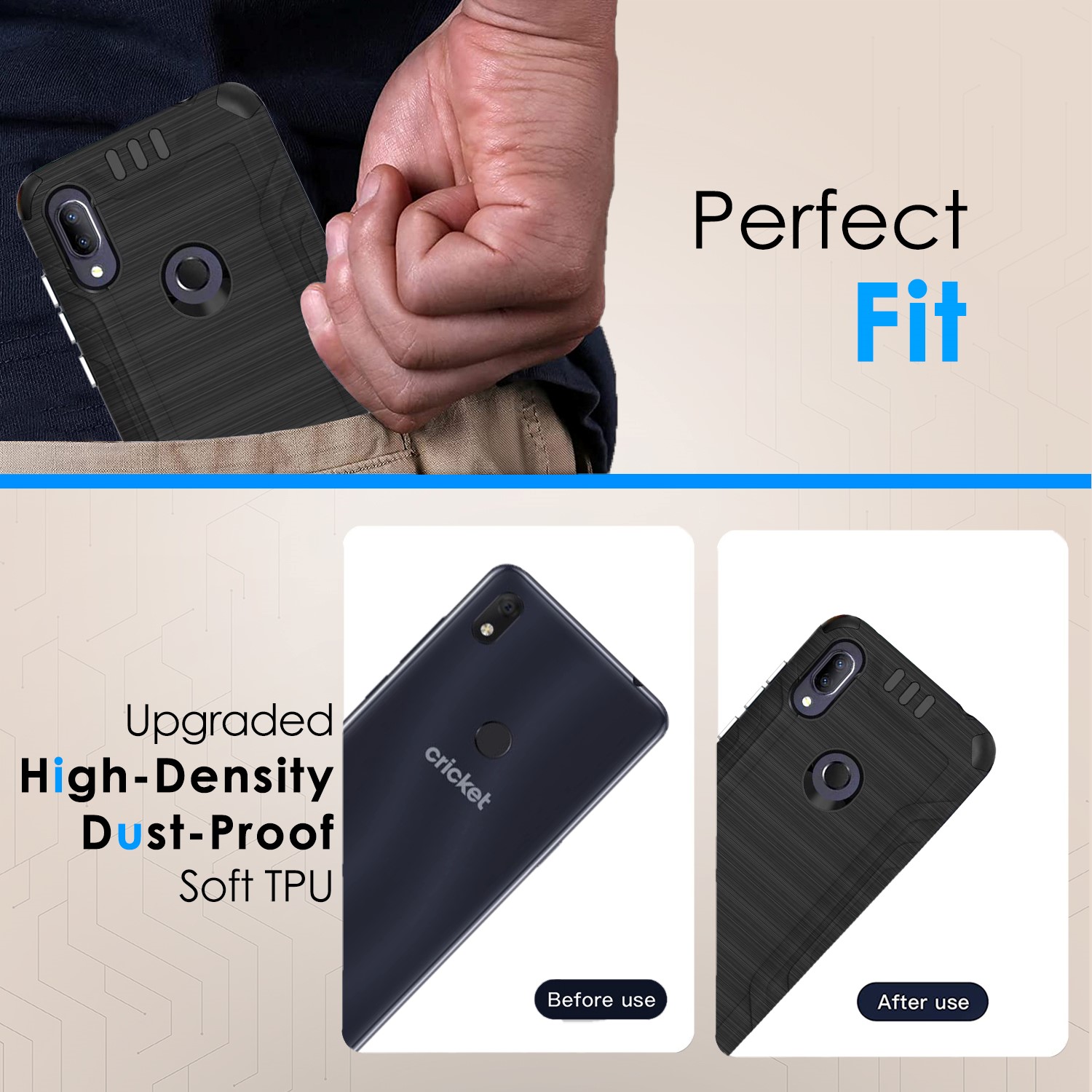 For Samsung Galaxy A15 5G Hybrid Dual Layer Slim Brush Texture TPU Case Cover - 第 18/83 張圖片
