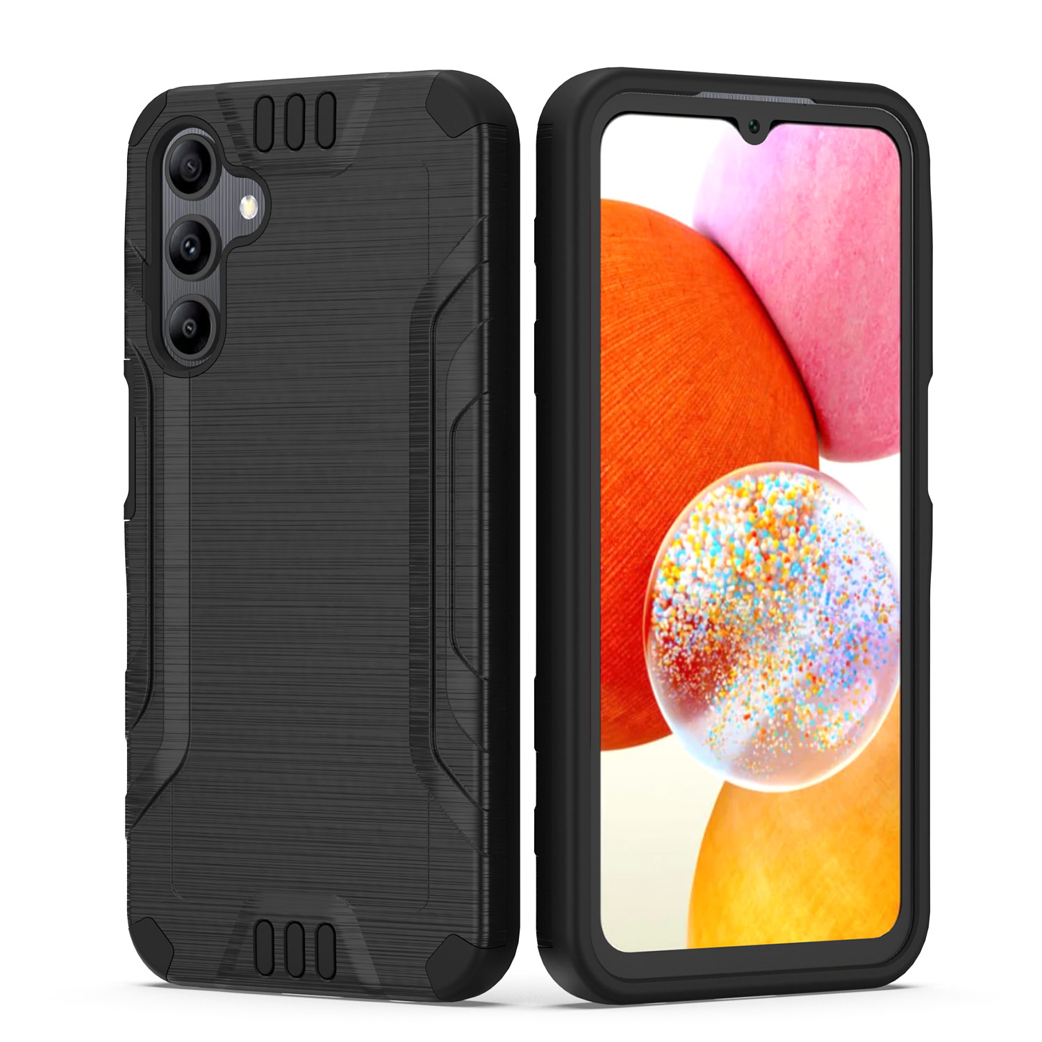 For Samsung Galaxy A15 5G Hybrid Dual Layer Slim Brush Texture TPU Case Cover - 第 11/83 張圖片