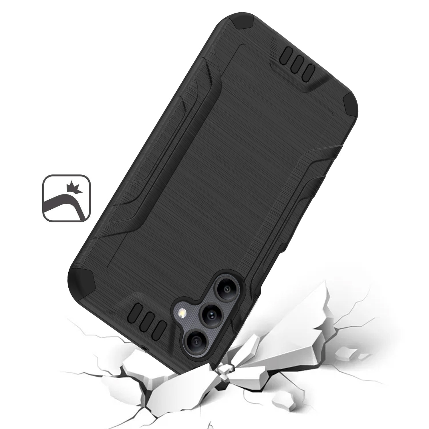 For Samsung Galaxy A15 5G Hybrid Dual Layer Slim Brush Texture TPU Case Cover - 第 13/83 張圖片