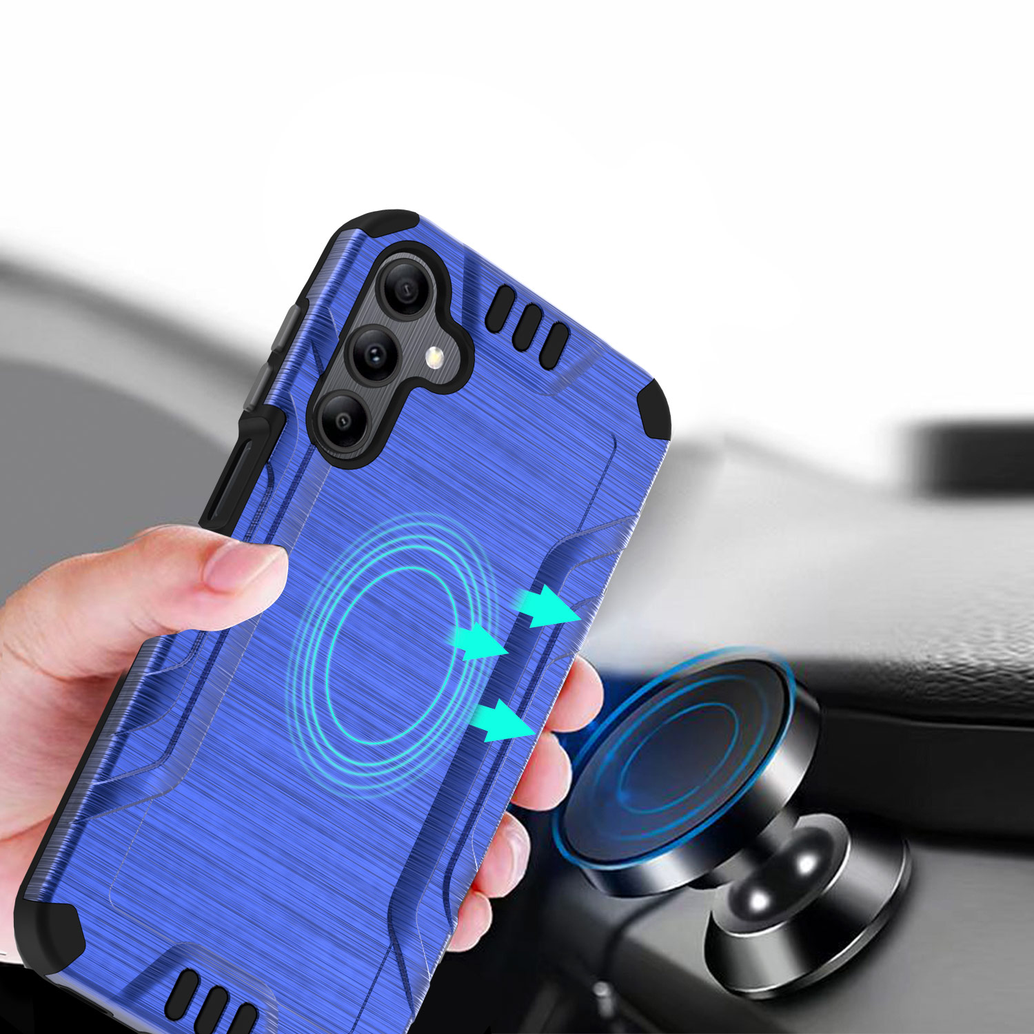 For Samsung Galaxy A15 5G Hybrid Dual Layer Slim Brush Texture TPU Case Cover - 第 24/83 張圖片