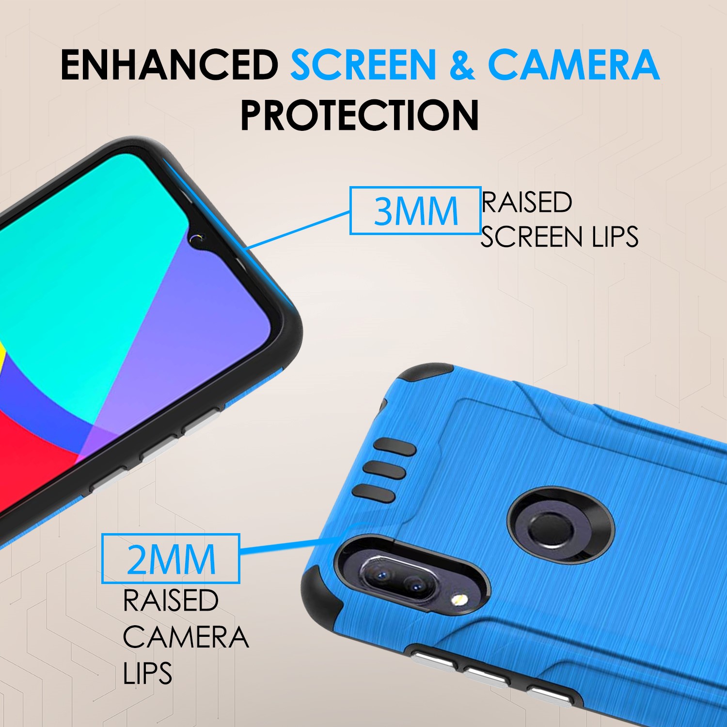 For Samsung Galaxy A15 5G Hybrid Dual Layer Slim Brush Texture TPU Case Cover - 第 28/83 張圖片