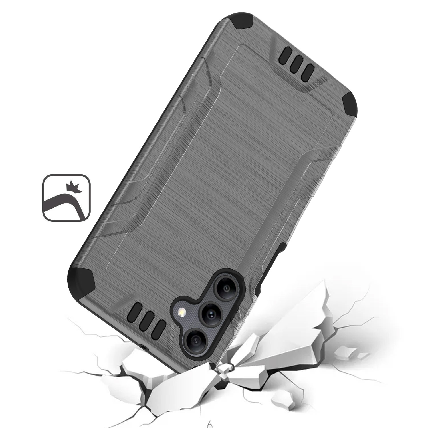 For Samsung Galaxy A15 5G Hybrid Dual Layer Slim Brush Texture TPU Case Cover - 第 32/83 張圖片