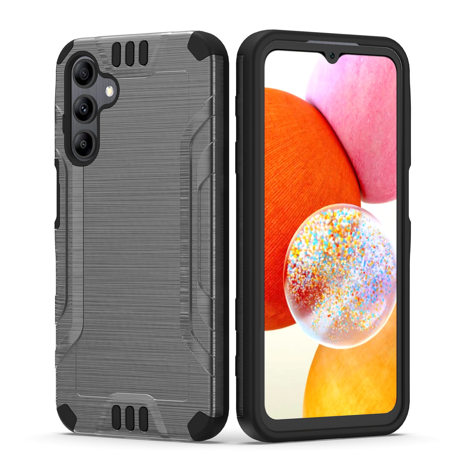 For Samsung Galaxy A15 5G Hybrid Dual Layer Slim Brush Texture TPU Case Cover - 第 30/83 張圖片
