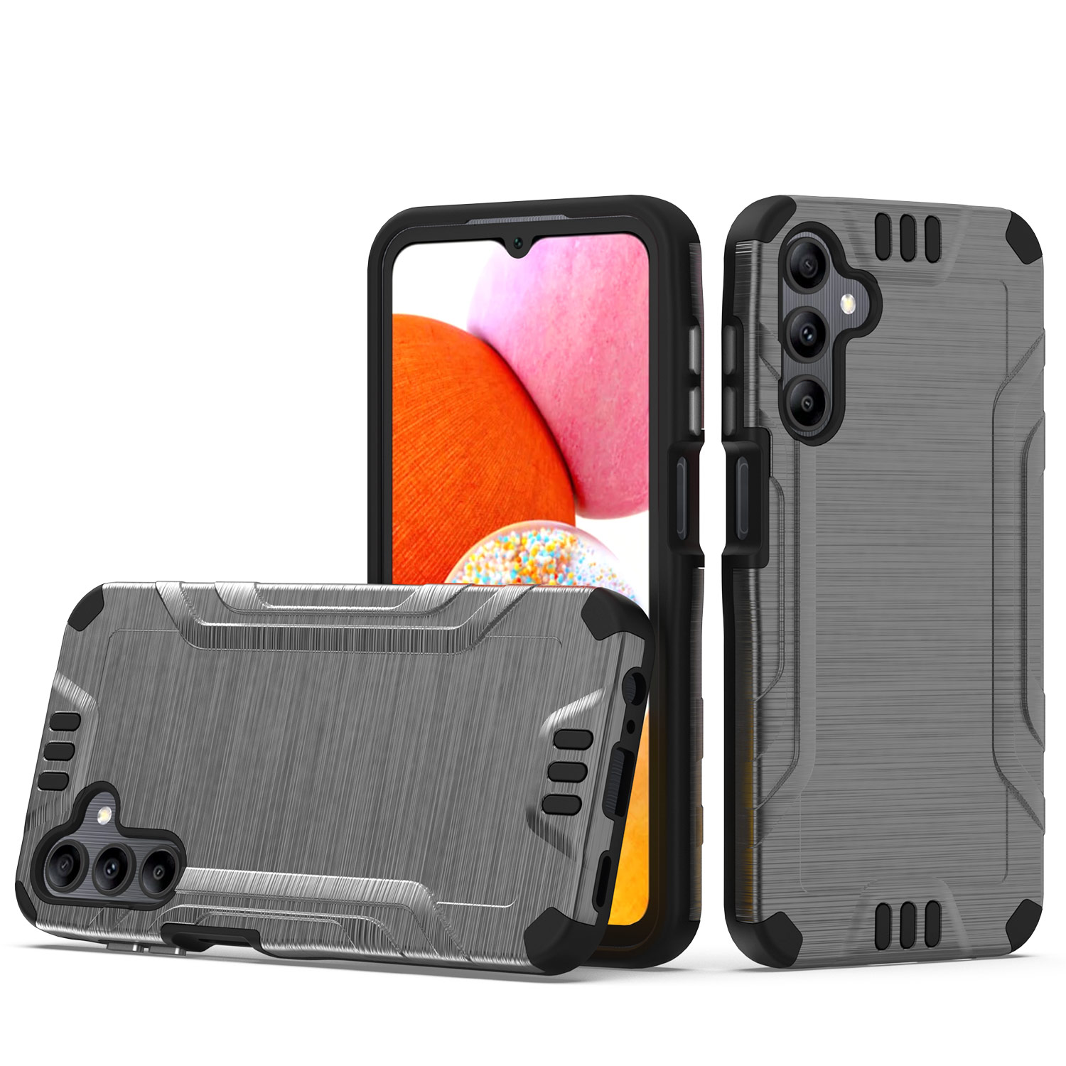 For Samsung Galaxy A15 5G Hybrid Dual Layer Slim Brush Texture TPU Case Cover - 第 31/83 張圖片