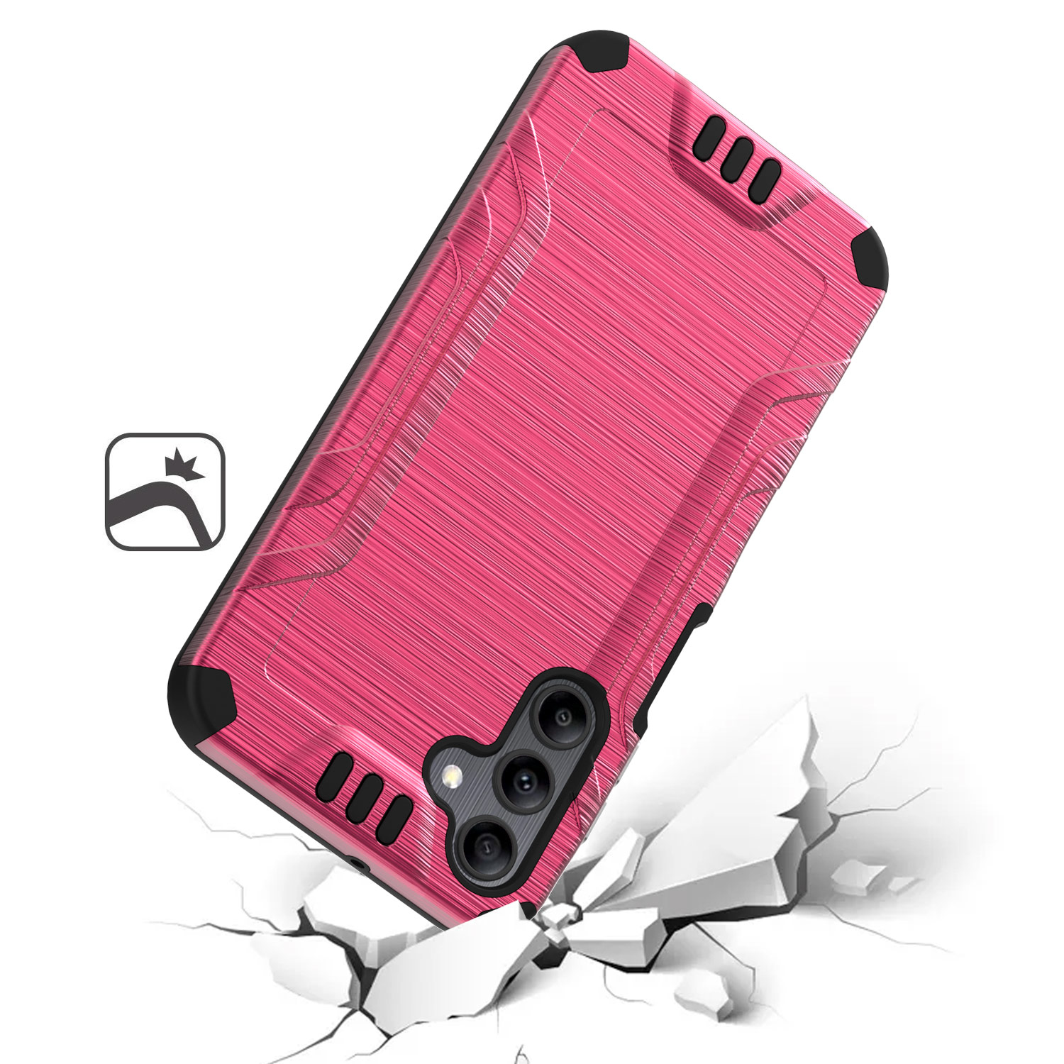 For Samsung Galaxy A15 5G Hybrid Dual Layer Slim Brush Texture TPU Case Cover - 第 51/83 張圖片
