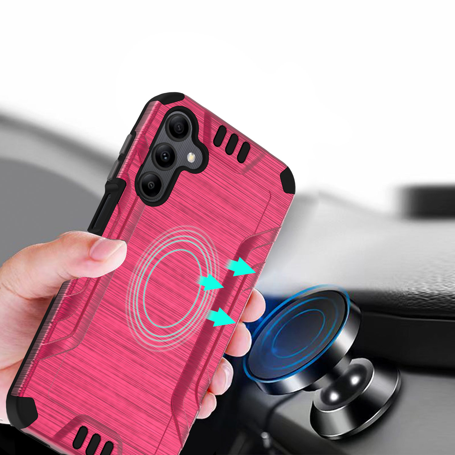 For Samsung Galaxy A15 5G Hybrid Dual Layer Slim Brush Texture TPU Case Cover - 第 50/83 張圖片