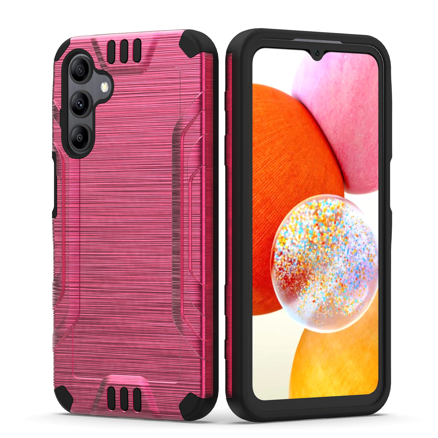 For Samsung Galaxy A15 5G Hybrid Dual Layer Slim Brush Texture TPU Case Cover - 第 48/83 張圖片