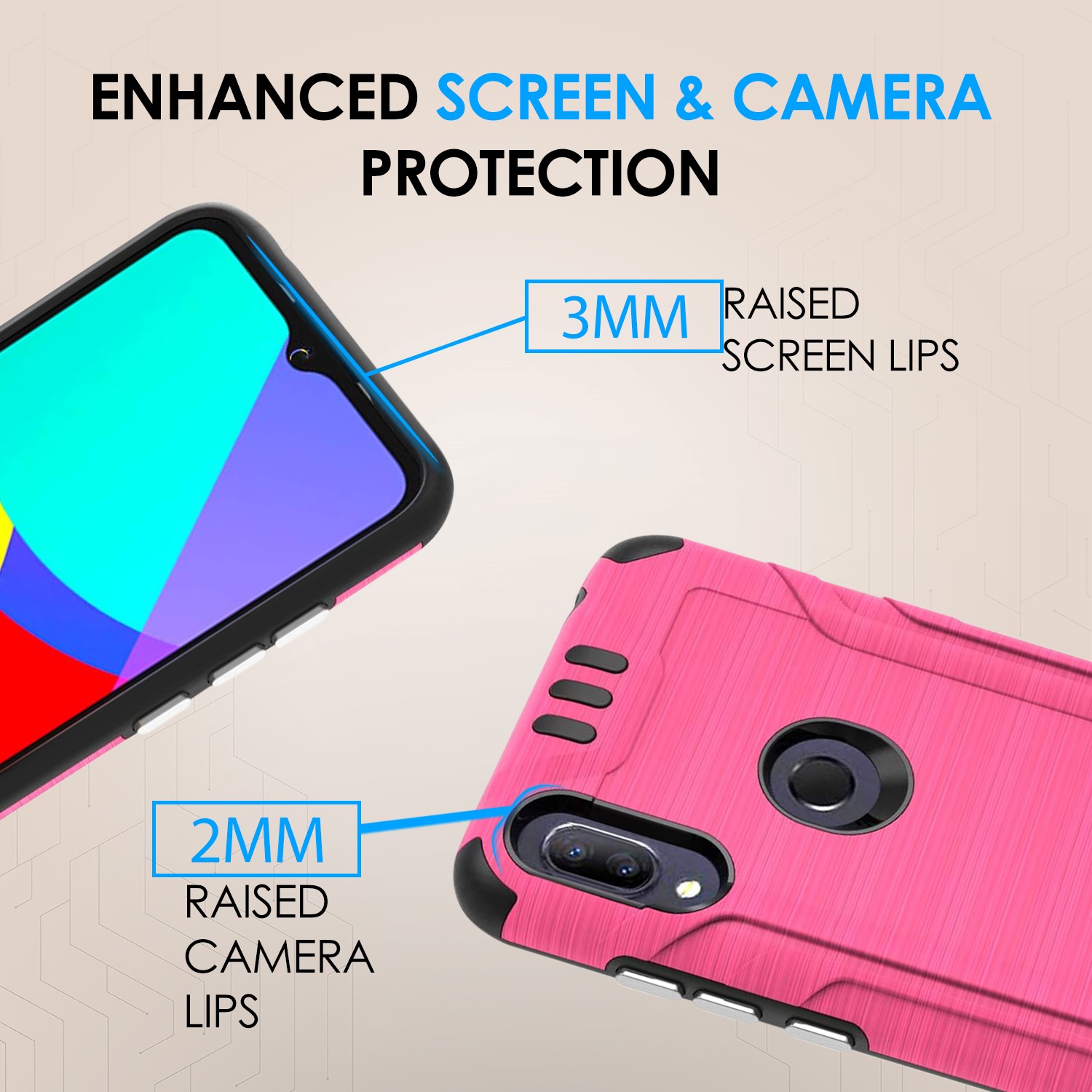 For Samsung Galaxy A15 5G Hybrid Dual Layer Slim Brush Texture TPU Case Cover - 第 56/83 張圖片