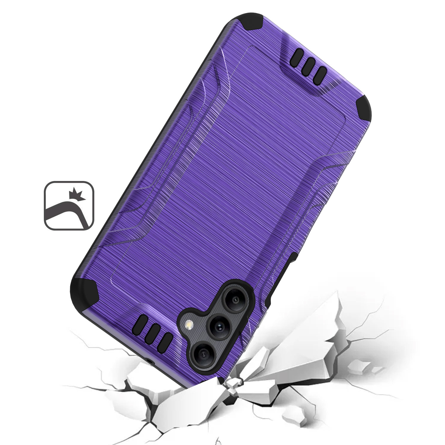 For Samsung Galaxy A15 5G Hybrid Dual Layer Slim Brush Texture TPU Case Cover - 第 77/83 張圖片