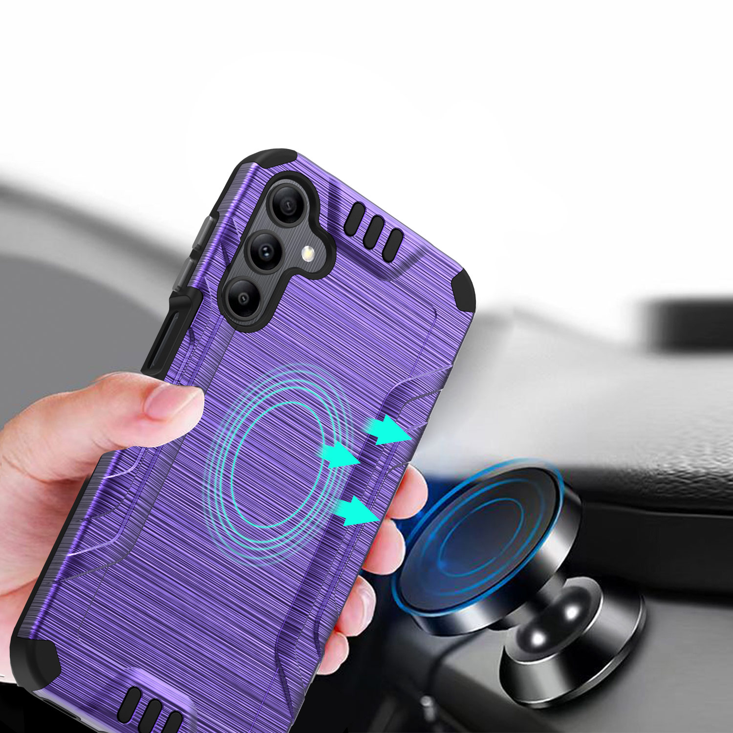 For Samsung Galaxy A15 5G Hybrid Dual Layer Slim Brush Texture TPU Case Cover - 第 78/83 張圖片