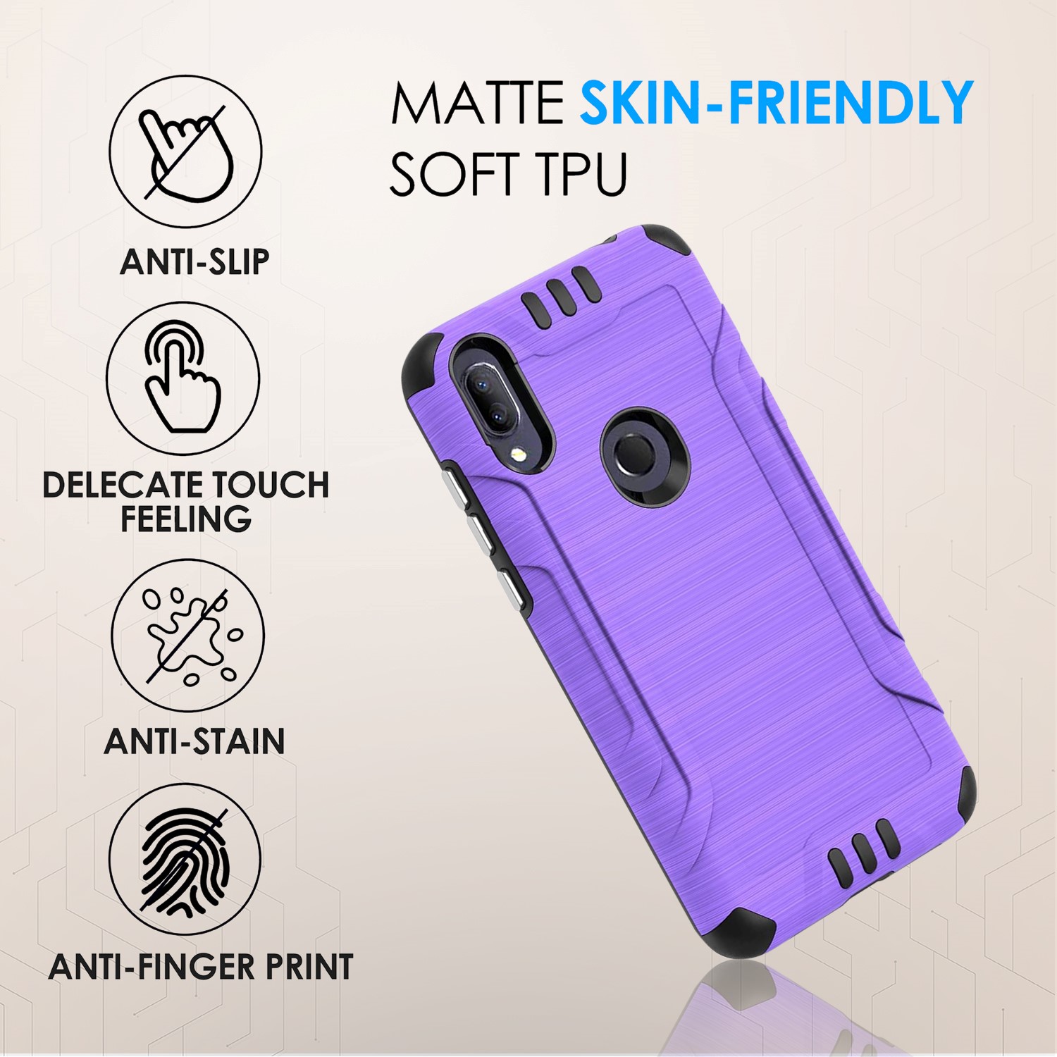 For Samsung Galaxy A15 5G Hybrid Dual Layer Slim Brush Texture TPU Case Cover - 第 81/83 張圖片
