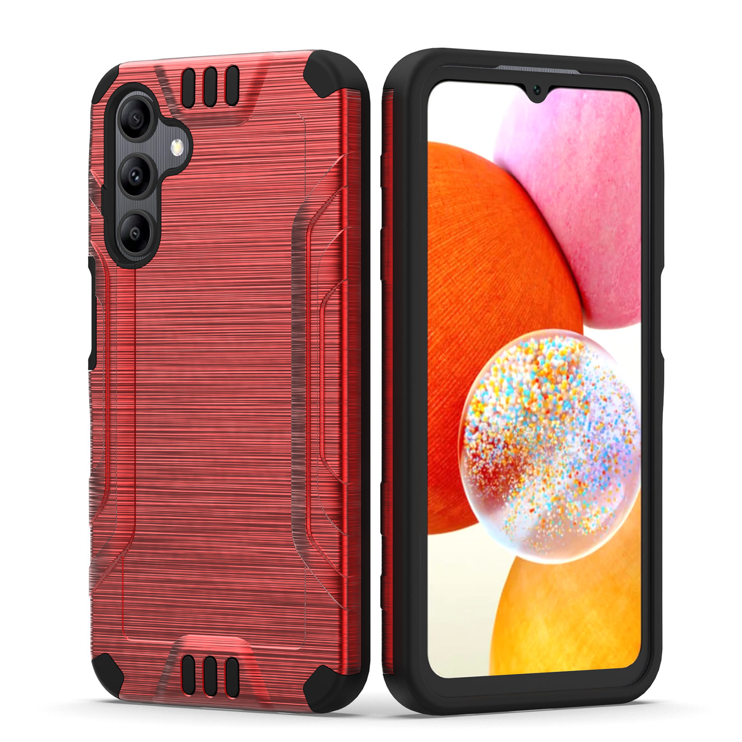 For Samsung Galaxy A15 5G Hybrid Dual Layer Slim Brush Texture TPU Case Cover - 第 39/83 張圖片