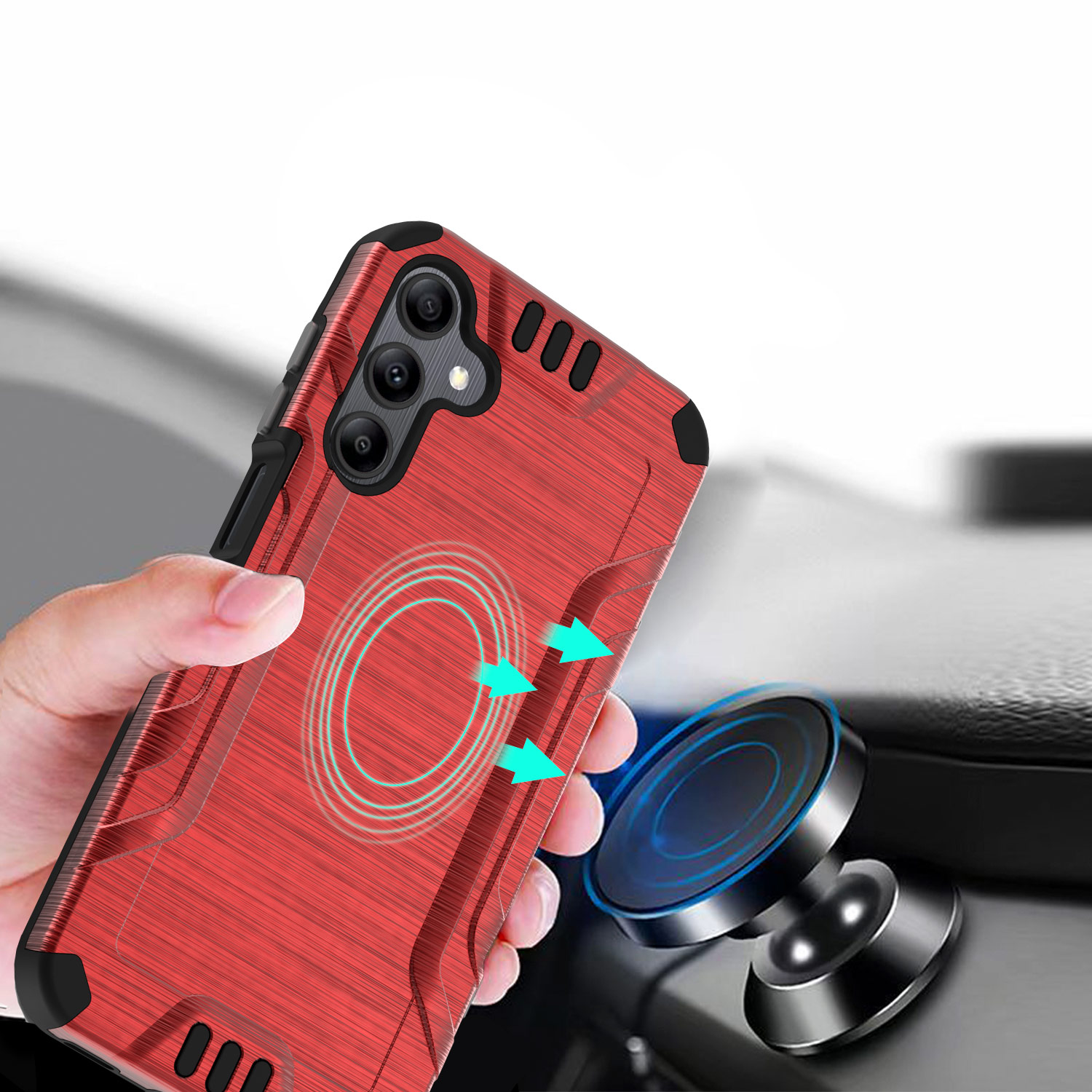 For Samsung Galaxy A15 5G Hybrid Dual Layer Slim Brush Texture TPU Case Cover - 第 42/83 張圖片