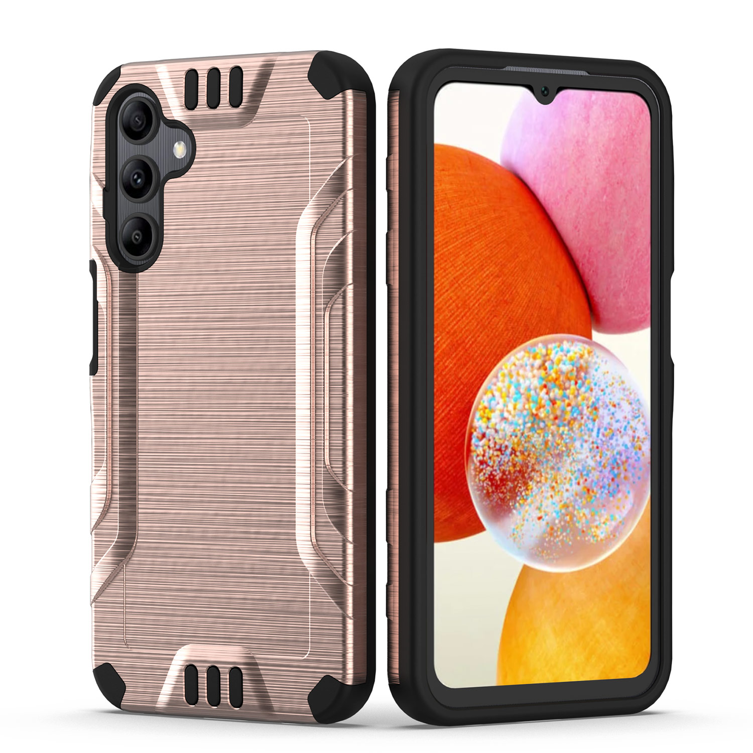 For Samsung Galaxy A15 5G Hybrid Dual Layer Slim Brush Texture TPU Case Cover - 第 66/83 張圖片