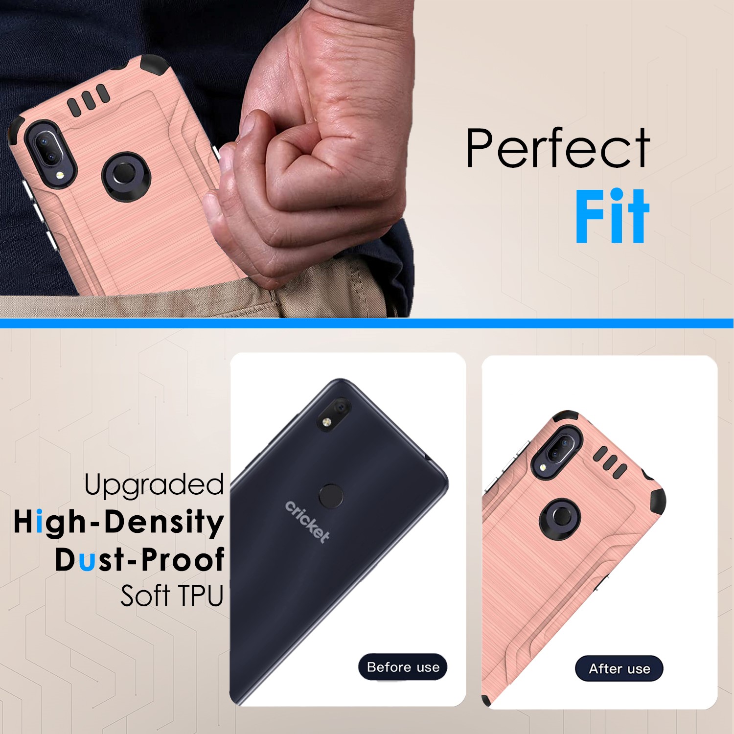 For Samsung Galaxy A15 5G Hybrid Dual Layer Slim Brush Texture TPU Case Cover - 第 74/83 張圖片