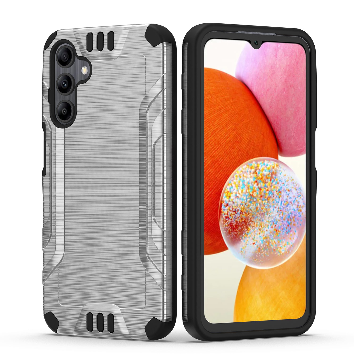 For Samsung Galaxy A15 5G Hybrid Dual Layer Slim Brush Texture TPU Case Cover - 第 57/83 張圖片