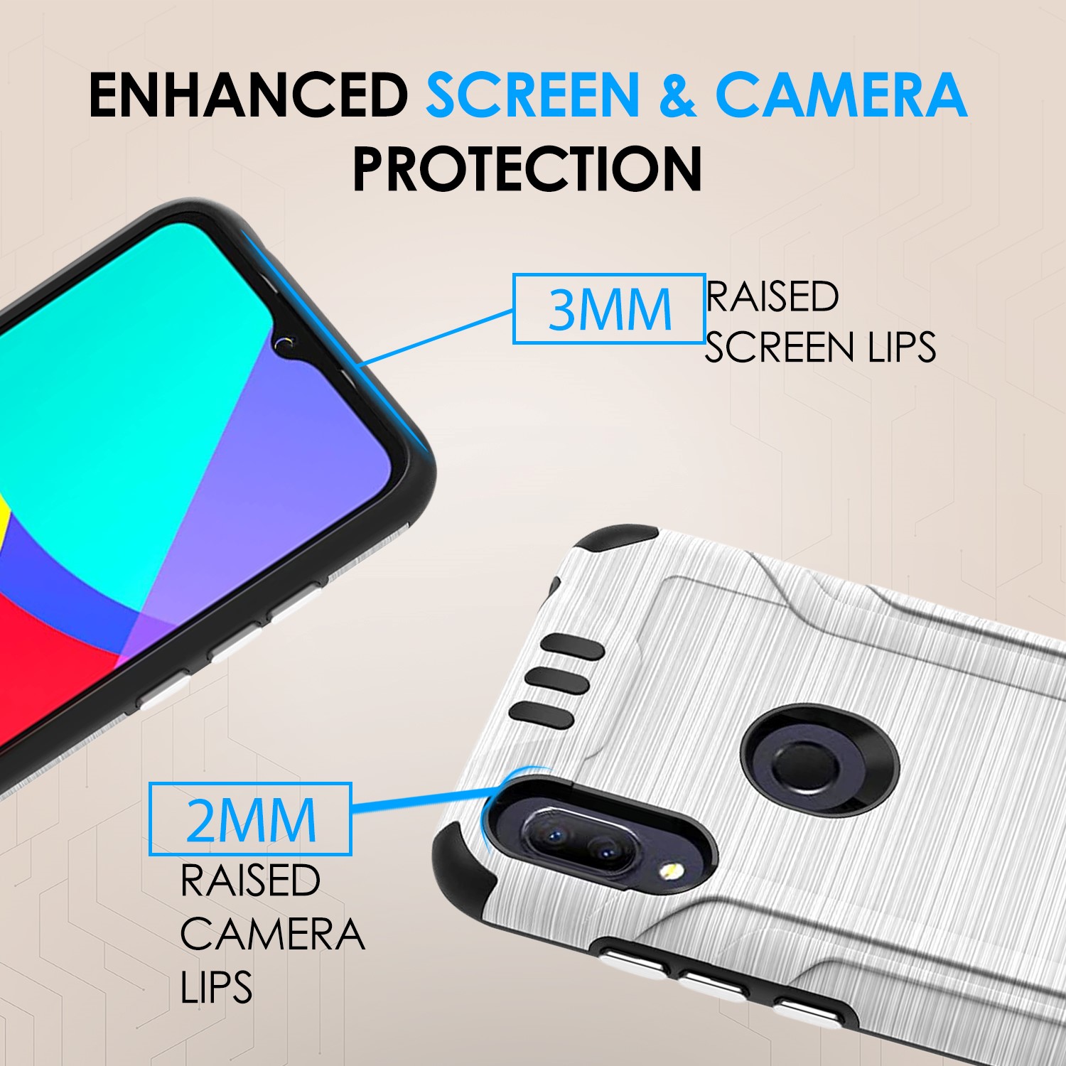 For Samsung Galaxy A15 5G Hybrid Dual Layer Slim Brush Texture TPU Case Cover - 第 61/83 張圖片