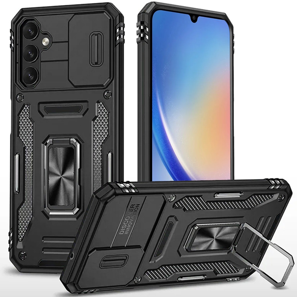 For Samsung Galaxy A15 5G Hybrid with Ring Stand Shockproof & Camera Case Cover - Picture 8 of 37
