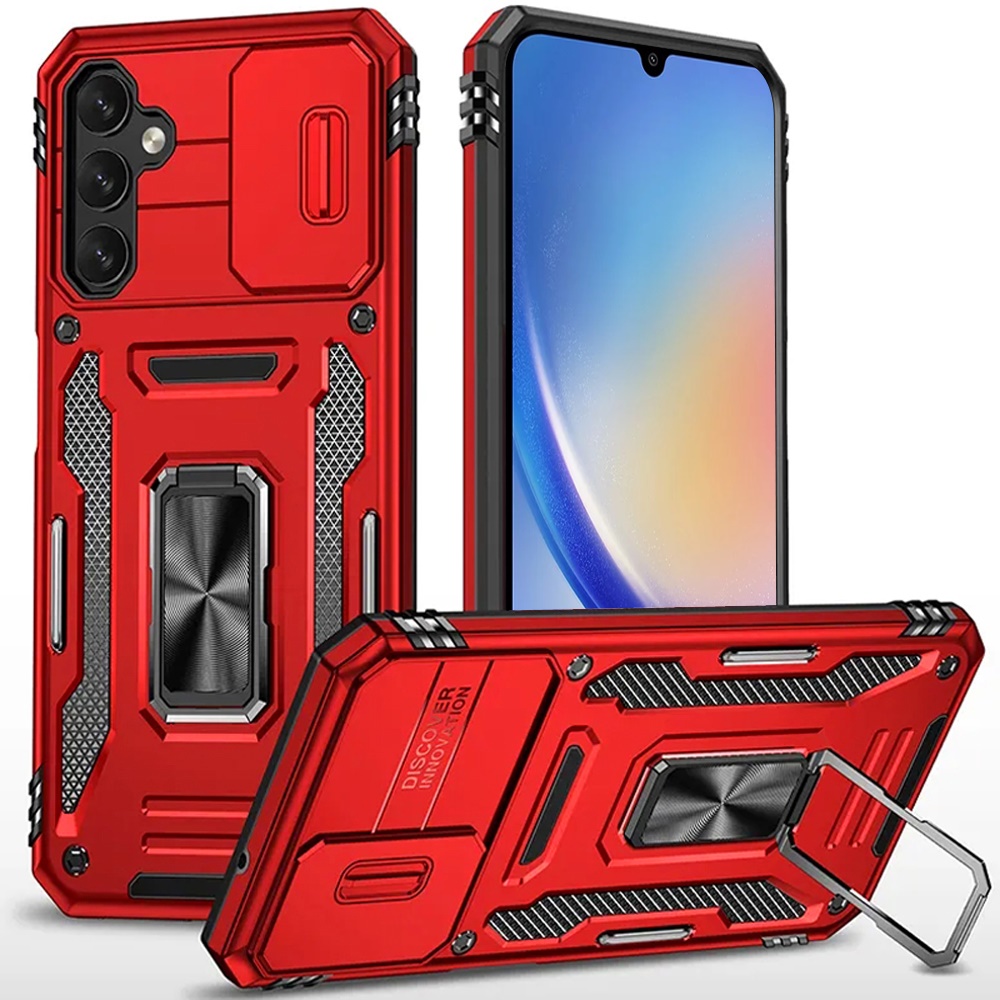 For Samsung Galaxy A15 5G Hybrid with Ring Stand Shockproof & Camera Case Cover - Picture 14 of 37