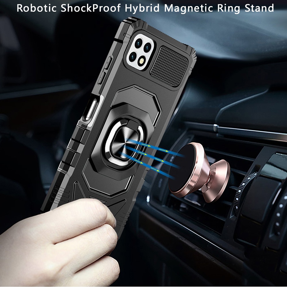 For Samsung Galaxy A23 5G Hybrid Dual Layer with Ring Stand Holder Case Cover - Picture 14 of 36