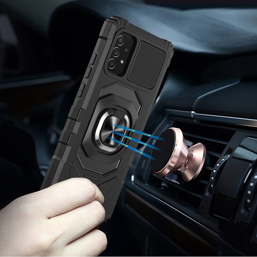 For Samsung Galaxy A23 5G Hybrid Dual Layer with Ring Stand Holder Case Cover - Picture 11 of 36